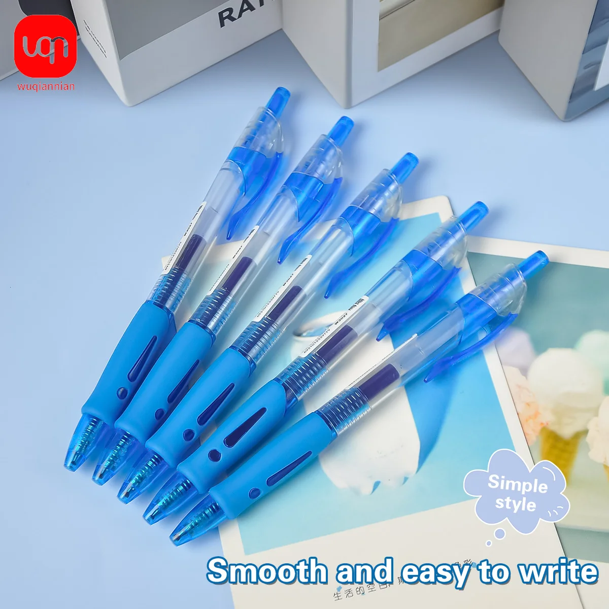 

Набор шариковых ручек WQN 0,5 мм, нейтральные цвета, черный, красный, синий, 3/6/12 шт., ручки на водной основе для написания и подписи экзамена