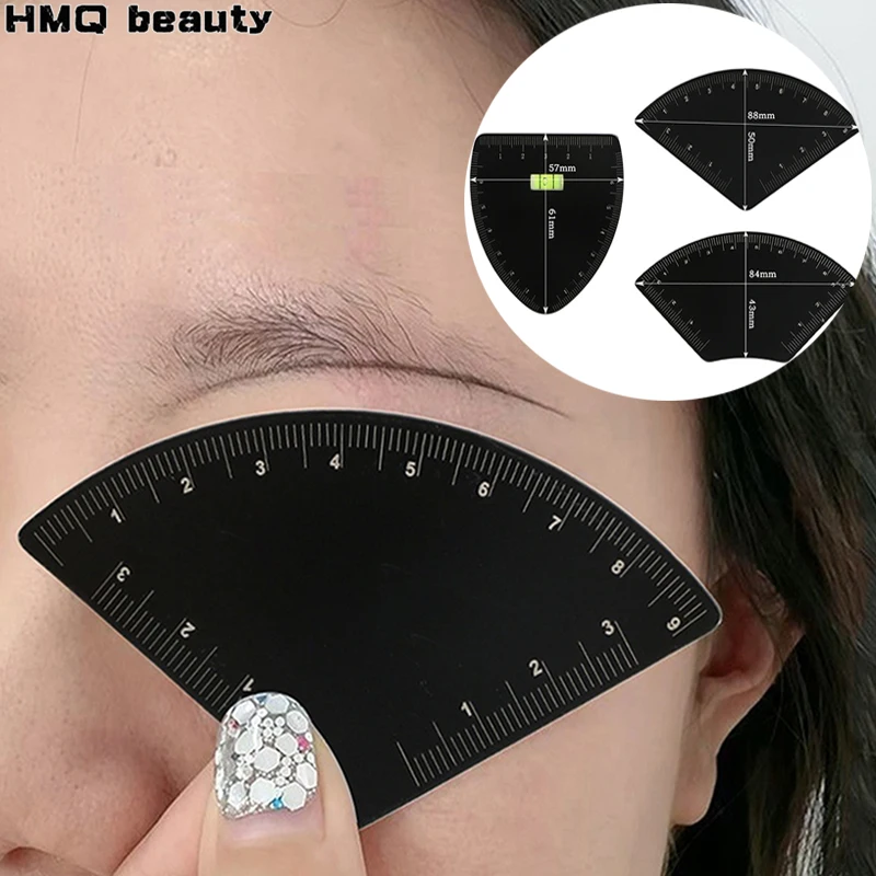 Stainless Steel Fast Drawing Eyebrow Design Ruler Microblading Mapping Tool for Shaping Permanent Makeup Tattoo Drawing Guide
