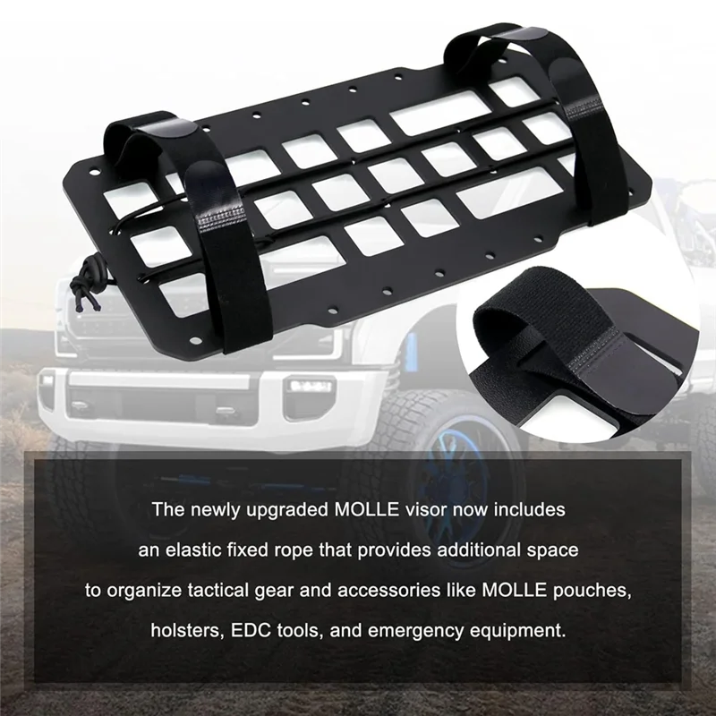 

Well Car Sun Visor Organizer, Vehicle Rigid Molle Panel, Pickup, SUV, Truck Equipment Modular For EDC Pouch Tool Holder