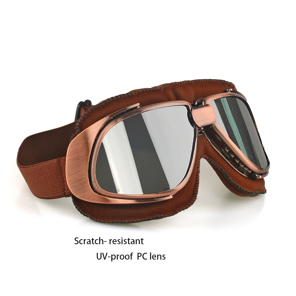 

Cycling Helmet Goggles Motorcycle Goggle Vintage For Bike ATV Goggle 5 Lens Color For Pilot Cruiser Cycling Bicycle Sunglasses