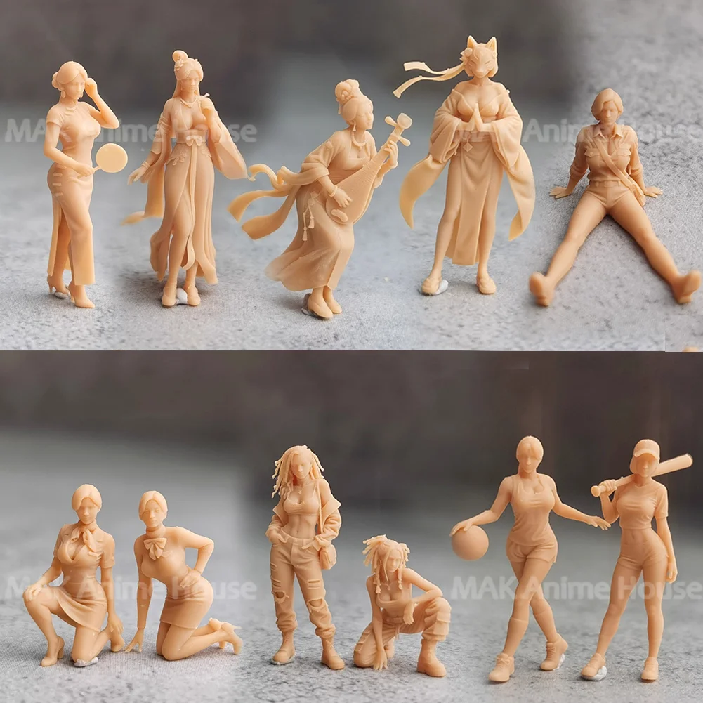 

Miniatures Figures 1/64 1/43 Hip Hop Female Star Japanese Baseball Uniform Girl Diorama Model Creative Garage Scene Dolls