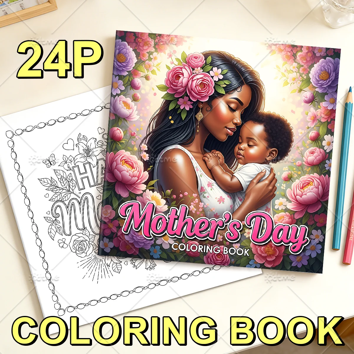 Mother's Day Coloring Book for Adult | Colouring Book Drawing Supplies for Christmas Thanksgiving Mother's Day Gift