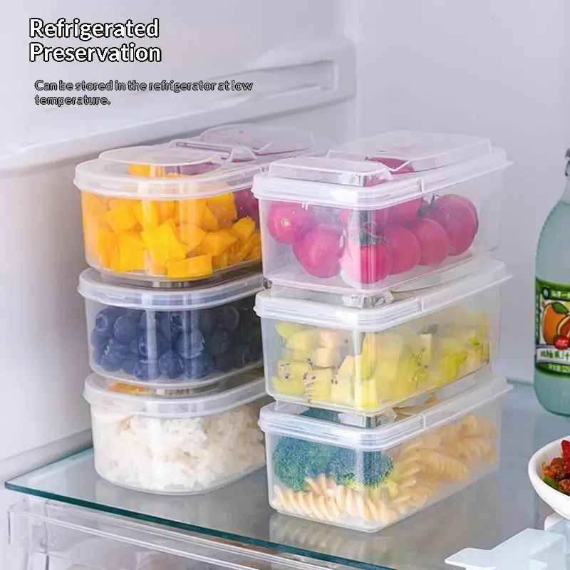 Arrival Sealed Reusable Food Storage Container Single Double Compartment Clean Plastic Box Kitchen Spice Lunch Camping Office