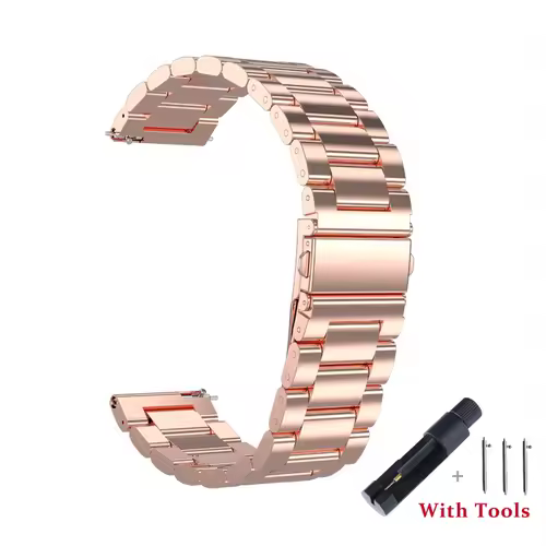 18mm 20mm 22mm 24mm Width Quick Release Full Stainless Steel Watchband Wristwatch Universal Flat Head Watch Strap Accessories - Image 7