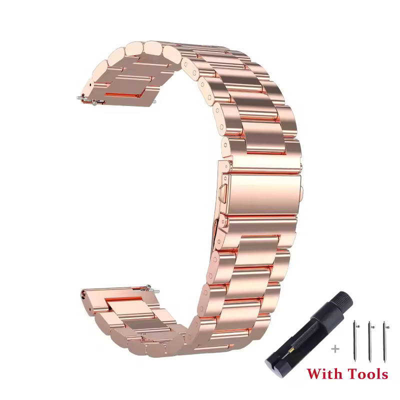 18mm 20mm 22mm 24mm Width Quick Release Full Stainless Steel Watchband Wristwatch Universal Flat Head Watch Strap Accessories - Image 7