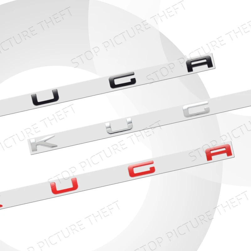 Metal Alloy For Ford Kuga Letter Logo Car Trunk Fender Sticker Decoration Emblem Badge Accessories