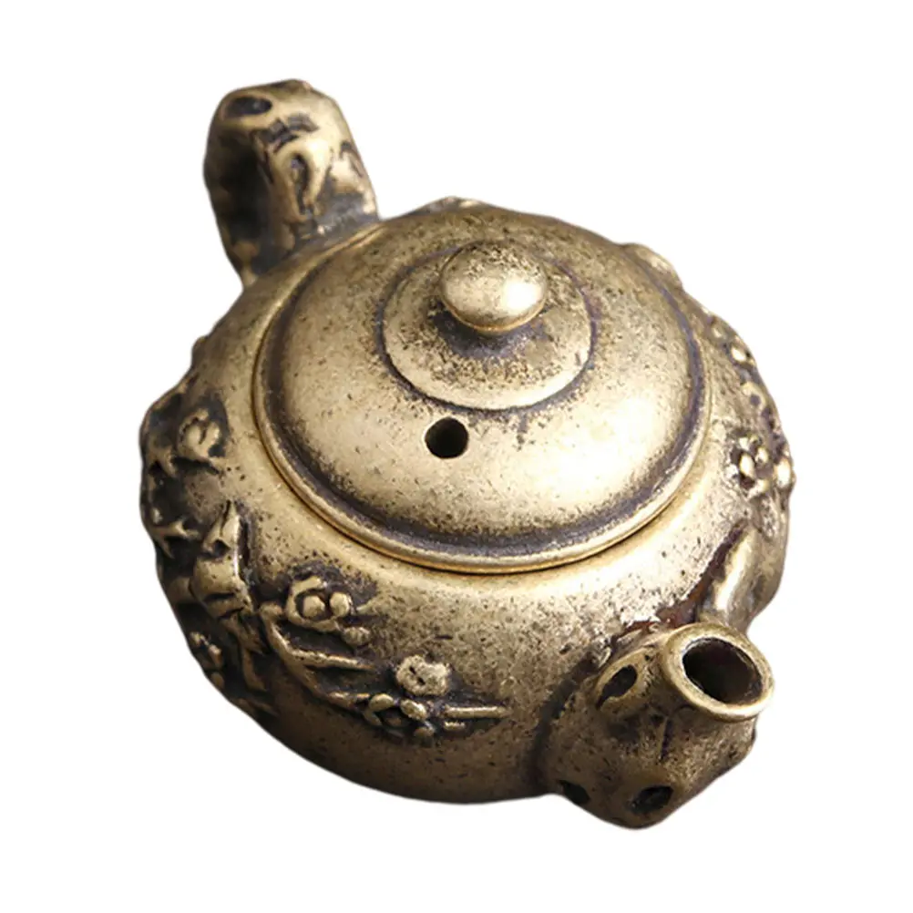 

Brass Kettle Adornment Decorative Teapots Office Gifts Unique Artistic Design Wear Resistant Premium Material Kitchen