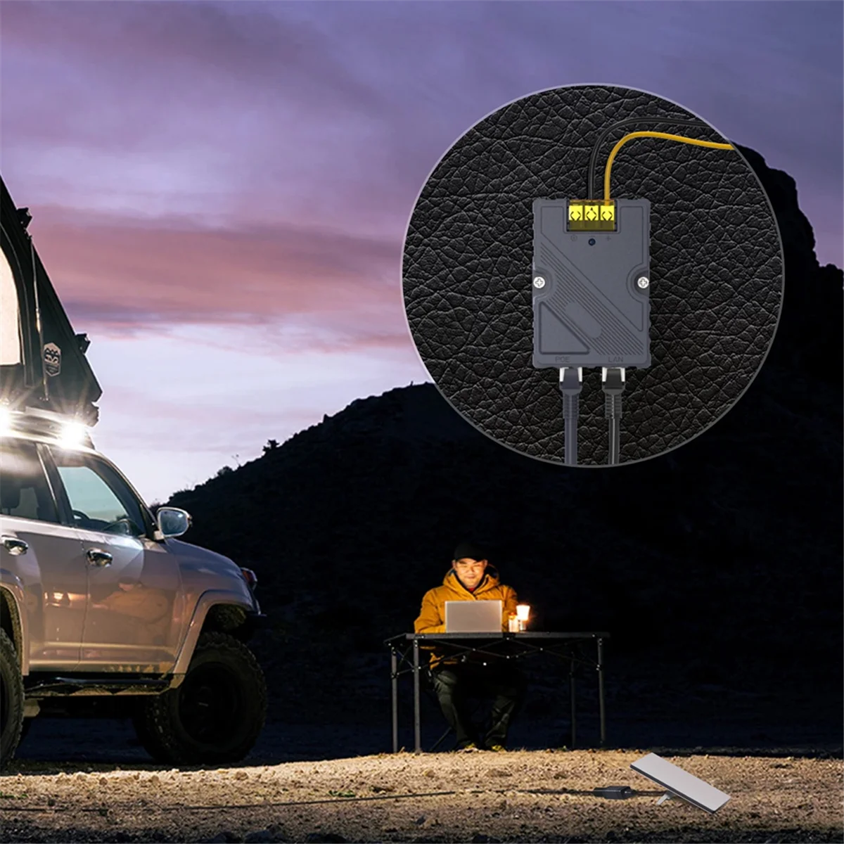 

ABJU For Mini Splitter PoE Injector-150w GigE Passive ABS Surge & ESD Protection Vith High-Speed Netvork