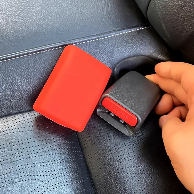 Car Seat Belt Buckle Cover Universal Safety Buckle Clip Silicone Protective Covers Anti-Scratch Dust Case Auto Accessories
