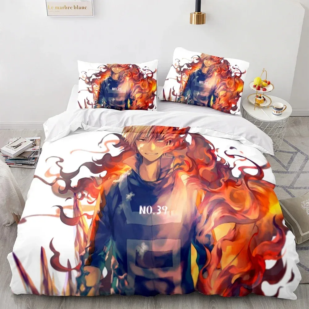 

3D Printed My Hero Bedding Set With Pillowcase Anime Quilt Cover Set Single Queen King Size Kids Adult Boys Bedclothes