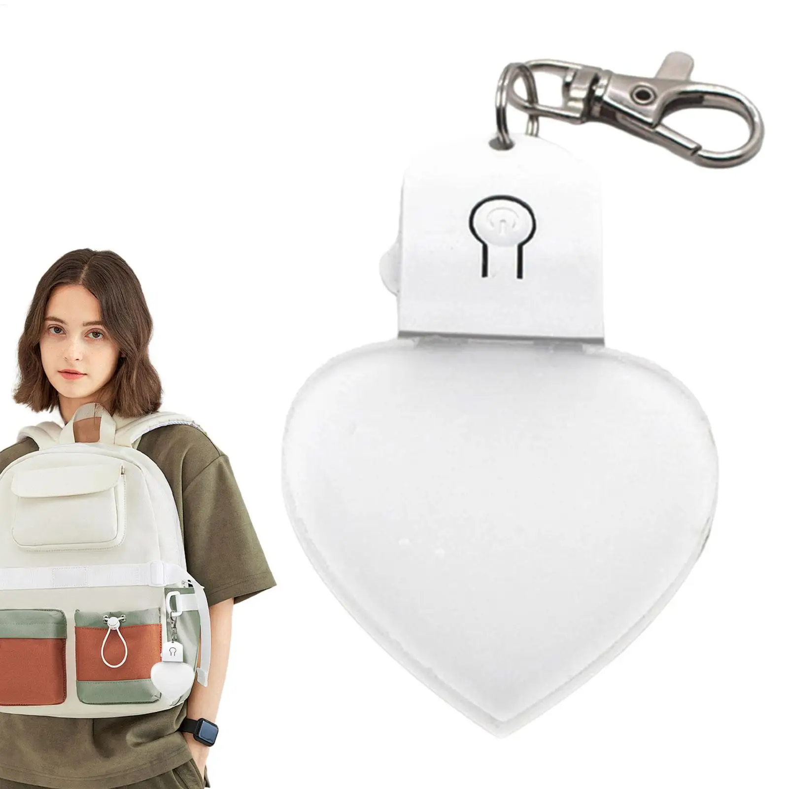 

Heart Shaped Light Keychain Purse Pendant Purse Must Haves Glow Heart Night Light Handbags LED Lamp for Women Wallets Purse Bag