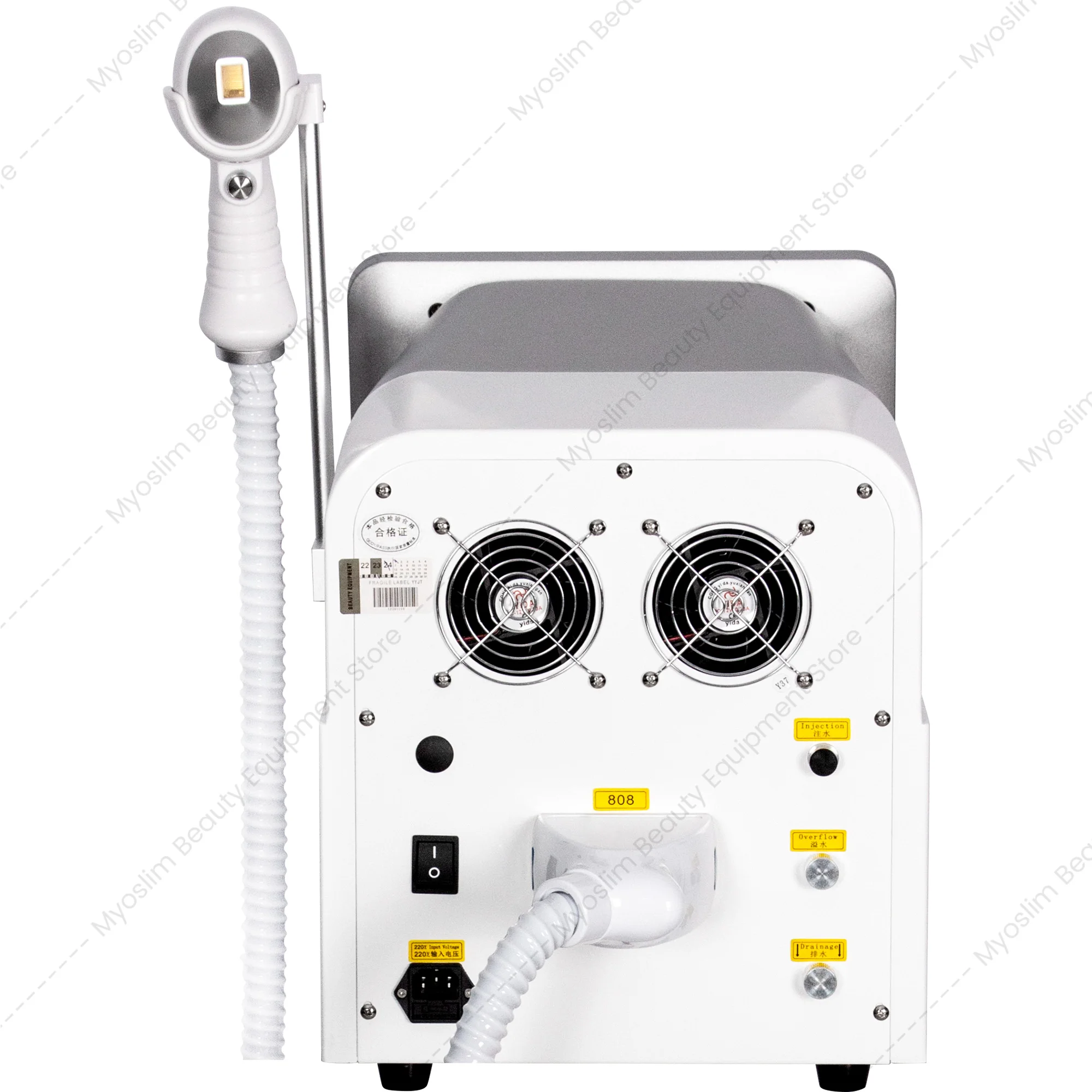 6000W Ice Point Painless 755NM 808NM 1064NM Permanent Hair Removal Device 3 Wavelength Semiconductor Full Body Use