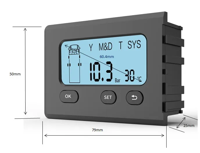 6 To 26 Tires Truck Tire Pressure Monitoring Internal Digital 433.92 Mhz Truck Bus Tyre Pressure Sensor TPMS