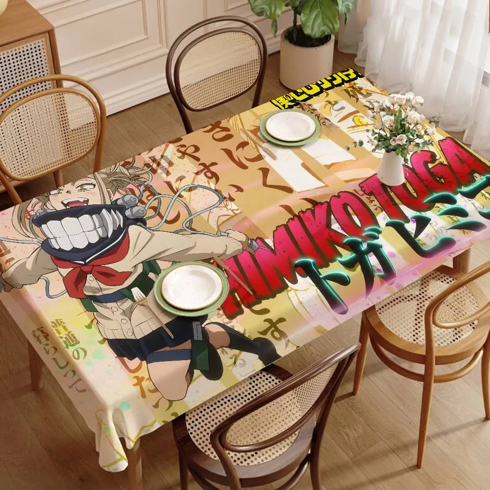 Himiko Toga My Hero Academia Classic Rectangle Tablecloth Table Decor Reusable Waterproof Kitchen Dining Table Cloth Holiday