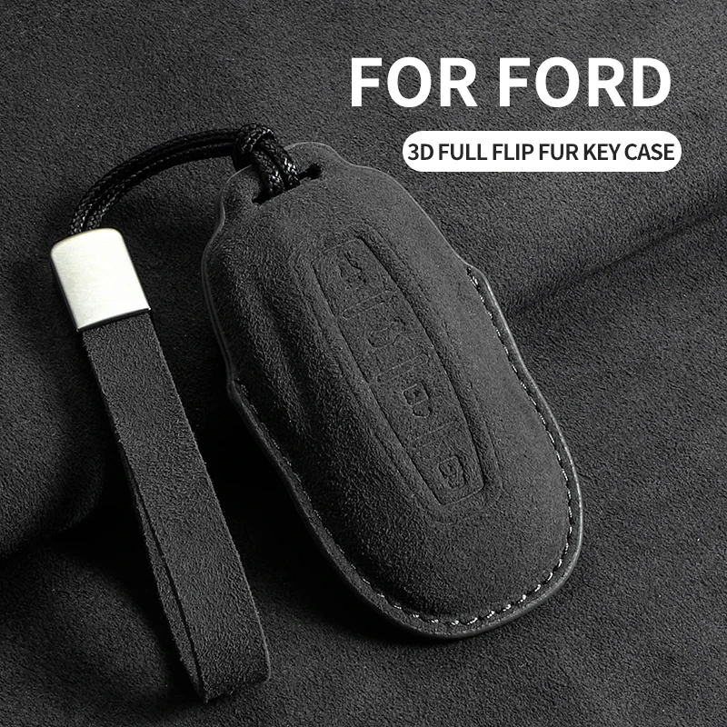 

Для Ford Focus 3 4 ST Mondeo 5 MK5 Mustang F-150 Explorer Edge Fiesta Kuga MK3 4 Замшевый чехол из ТПУ для дистанционного ключа автомобиля, держатель