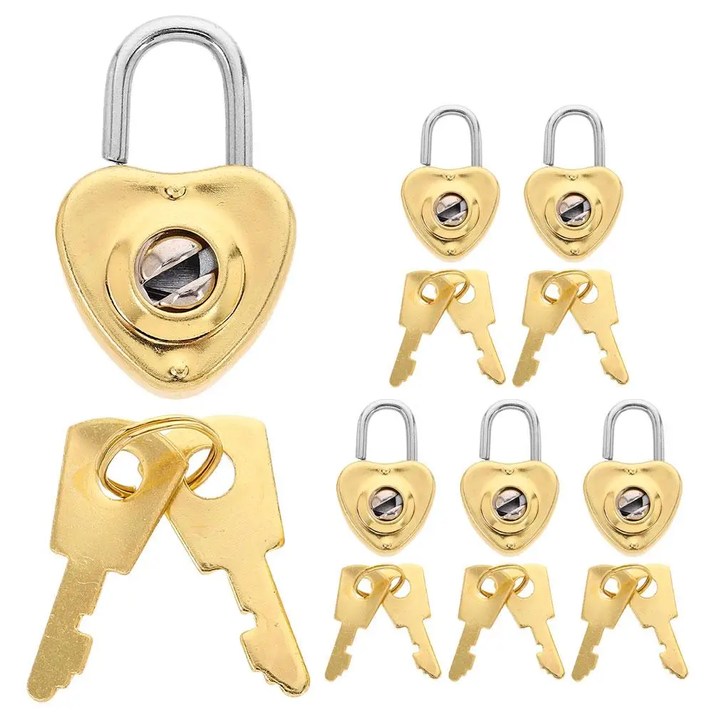 

6PCS Mini Zinc Alloy Archaize Padlocks Padlock Zinc Alloy Tiny Key Locks for Boxes Backpacks Diaries Cute Portable