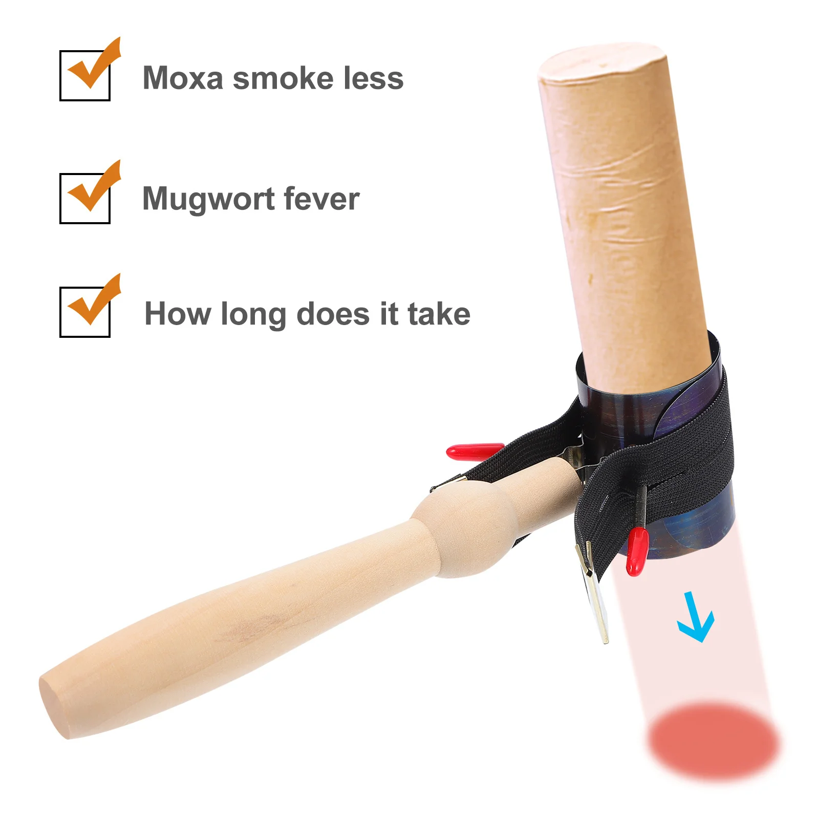 

1Set Handheld Moxa Stick Holder Ergonomic Anti-Scald Sleeve Moxibustion Tool Moxa Roll Fixing Rack for Home Beauty