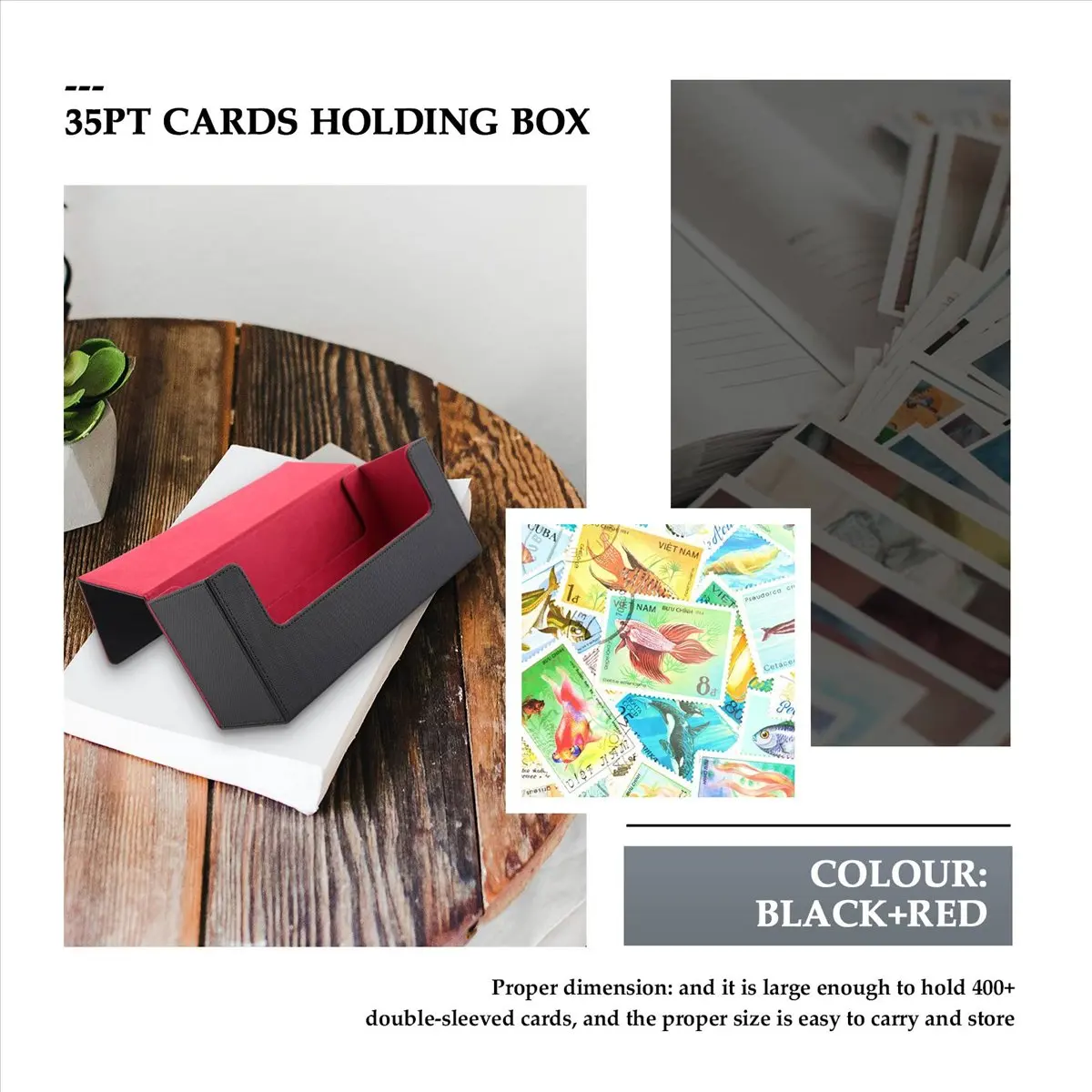 Card Storage,Trading Cards Holding Box for 300+ Cards for Magic Cards Baseball Cards Trading Cards-ABVK
