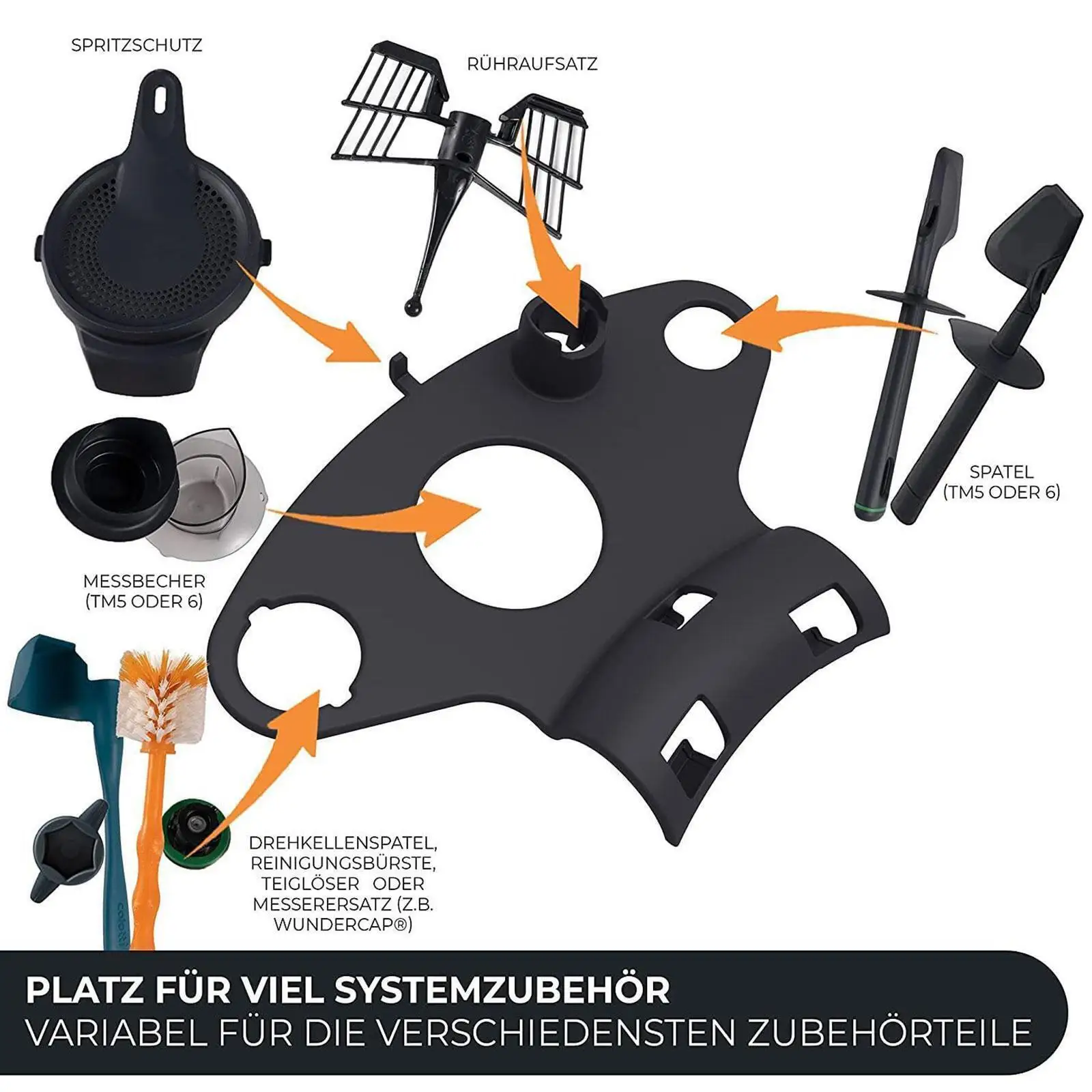 Storage Rack Organizer Hanger for Thermomix TM5 TM6 Tools Space for up to 5 Accessories