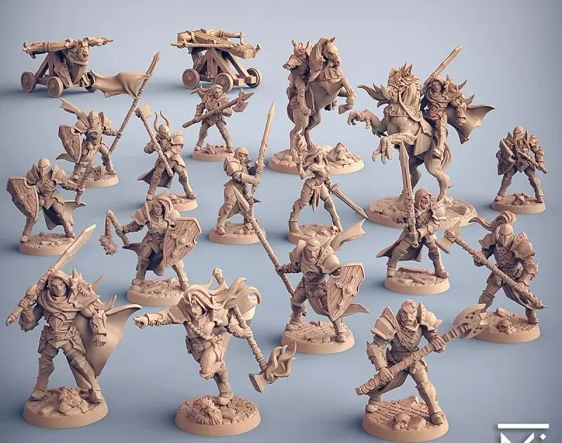 

Unpainted Resin Model Miniatures Human Union Fighter Paladin dnd Board Game Wargames Garage Kit Chess (with base)