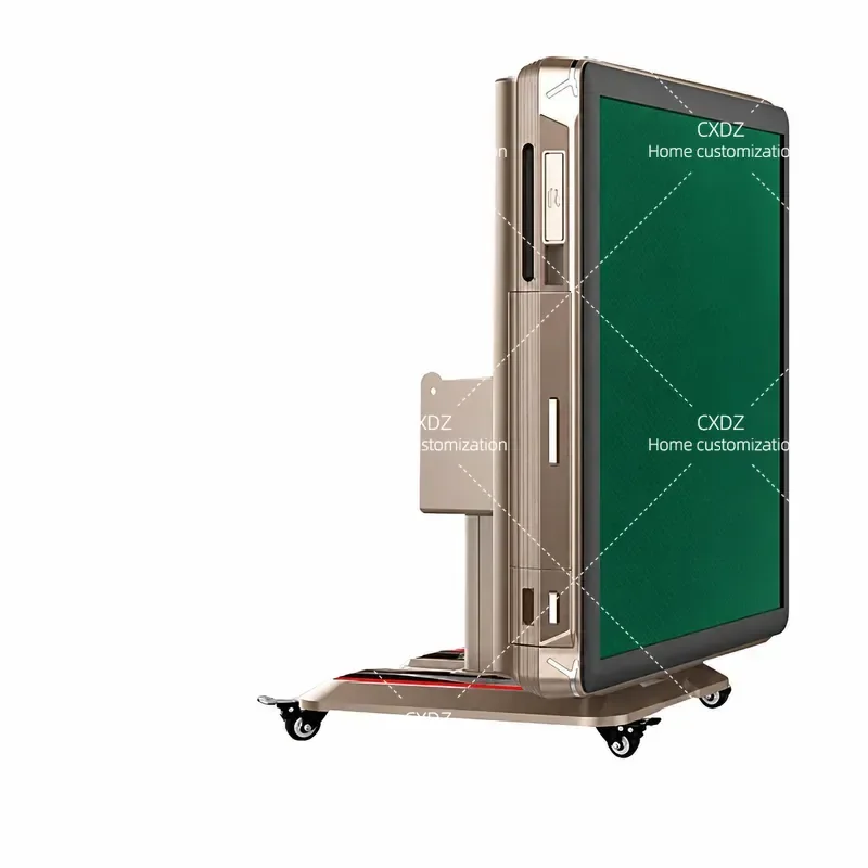 2022 New Fully Automatic Household Folding Four Port Chess Card Machine Dining Table Dual Purpose Silent Mahjong Table