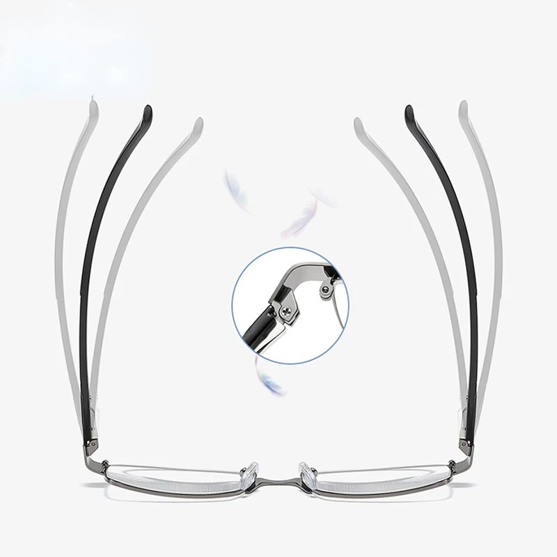 Fashion Reading Glasses Color Changing Metal Frame for Men Chameleon Eyeglasses with Presbyopia +1.0 To + 4.0 Men Glasses