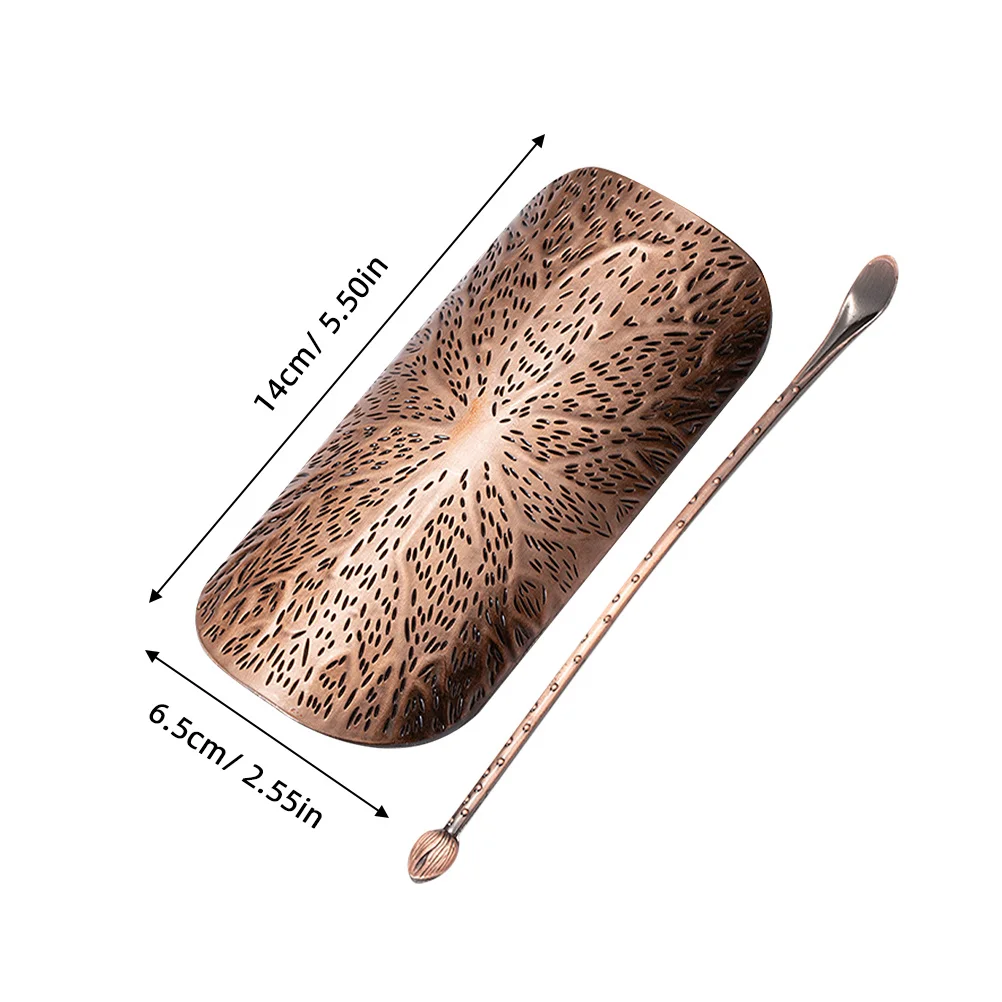 Alipis Japanese Tea Set Mini Container Measuring Spoon Matcha Scoop Coffee Bean Salt Alloy Presentation Vessel Bulk Tea Pan