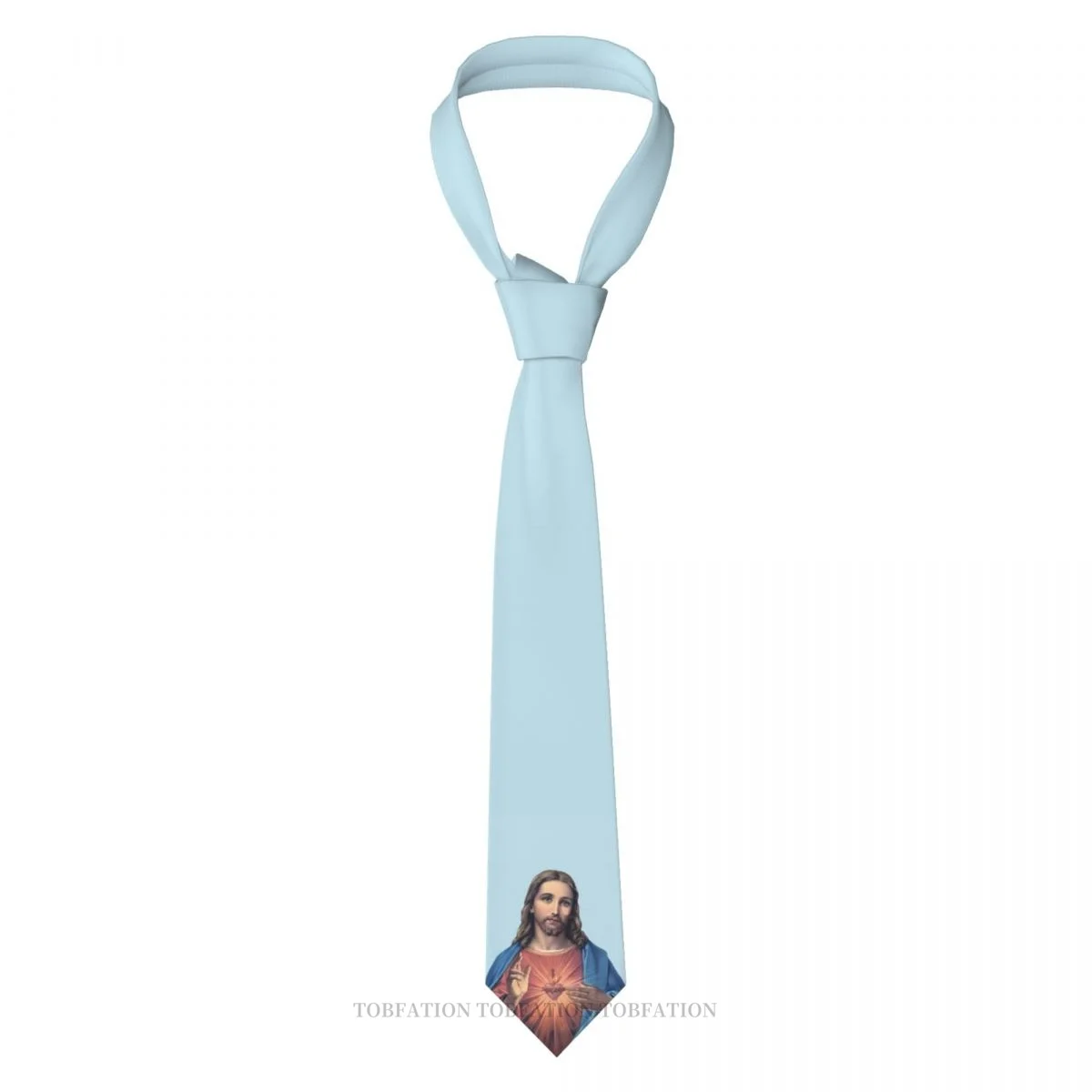 

Christ Heart Christ Jesus God New 3D Printing Tie 8cm Wide Polyester Necktie Shirt Accessories Party Decoration