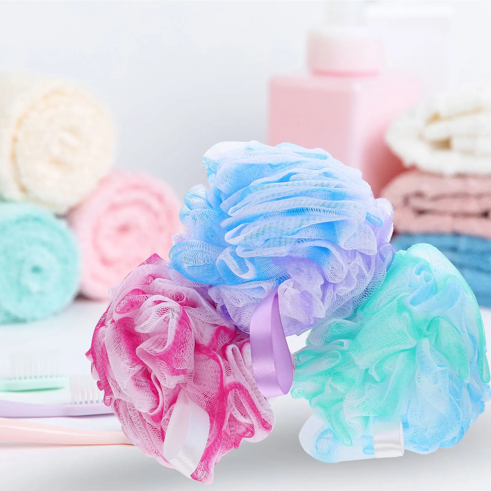 

3 Pcs Scrub Bath Ball Men and Women Shower Accessories for Sponges Wash Scrubber