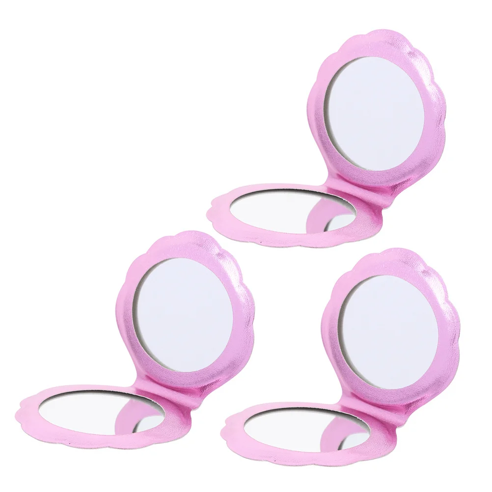 

3Pcs Portable Double-Sided Makeup Mirror Compact Travel Vanity Pocket Mirror for Purse Girls Women Compact Mirrors