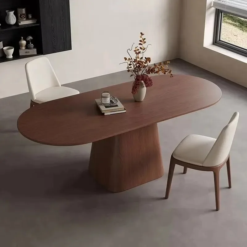 Mesas De Comedor nórdicas De salón, diseño ovalado, mesas De Comedor para sala De estar, salón De lujo, Juegos De Comedor modernos, decoración del hogar