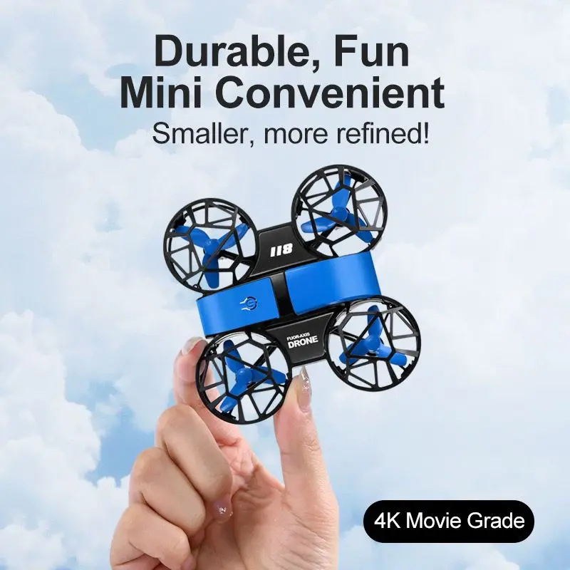 Mini 811 telecomando drone professionale HD 4k fotocamera grandangolare WIFI 360 ° Tumbling quadcopter portatile giocattolo per bambini regalo