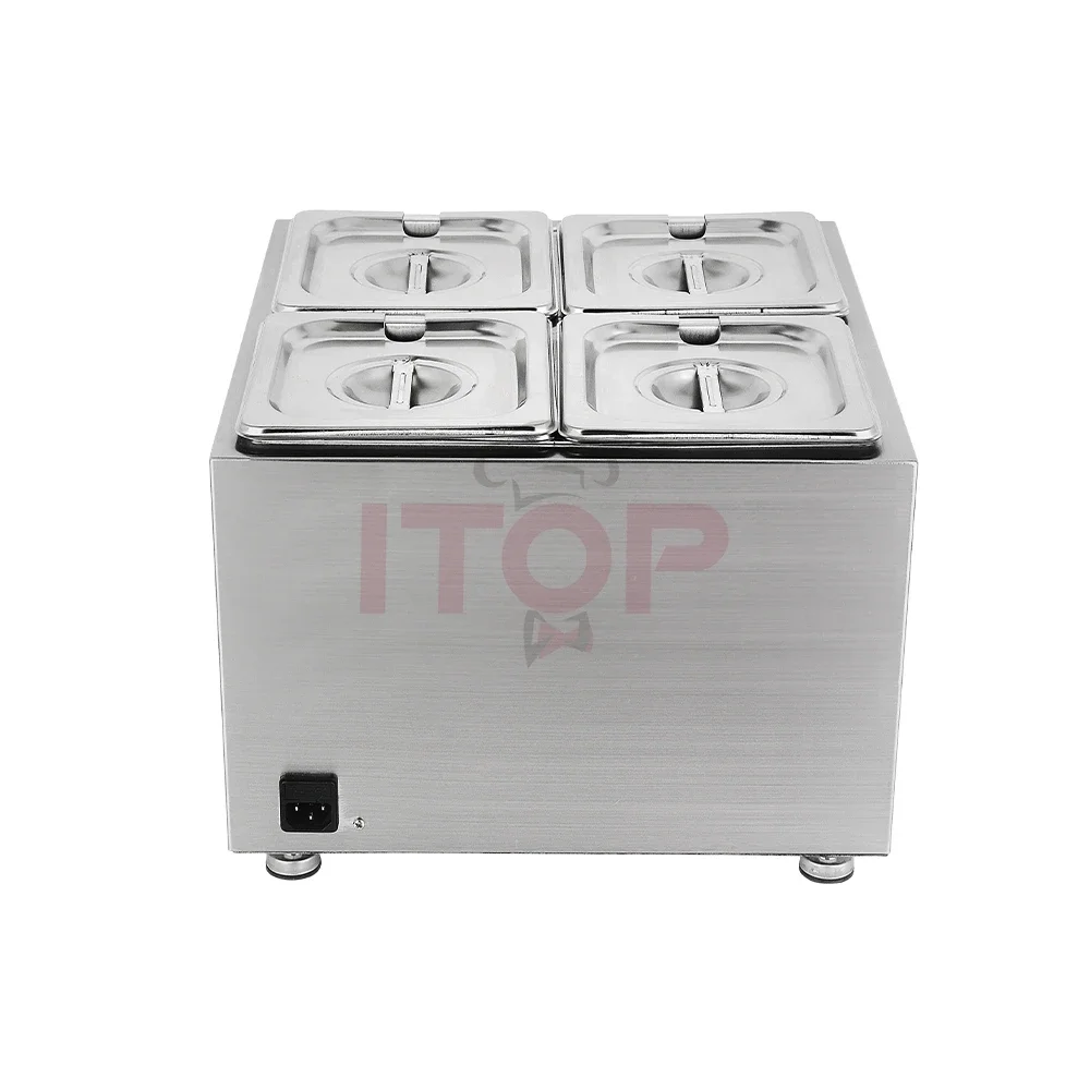 Cocina digital comercial, 4 ollas, fusión de chocolate eléctrica, máquina de fusión de 10 kg, ollas de acero inoxidable