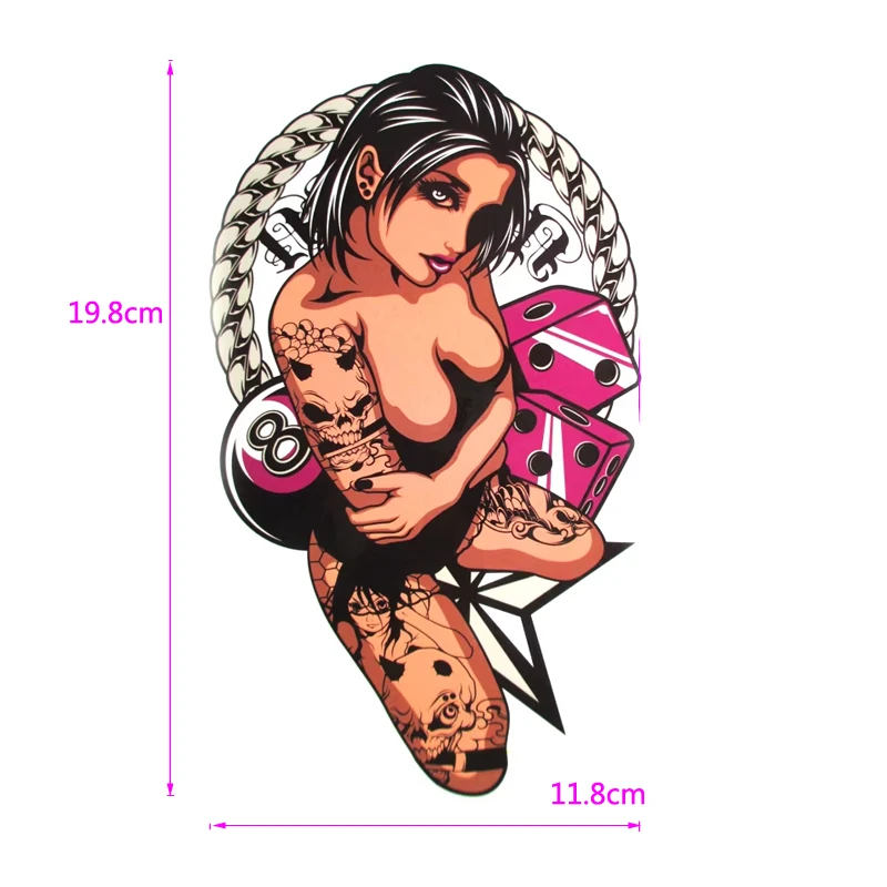 2pcs 3d Sexy Woman Temporary Tattoo Stickers Gambling Fake Tattoos Tattoo Beauty Taty Waterproof Arm Body Art Makeup - view 2