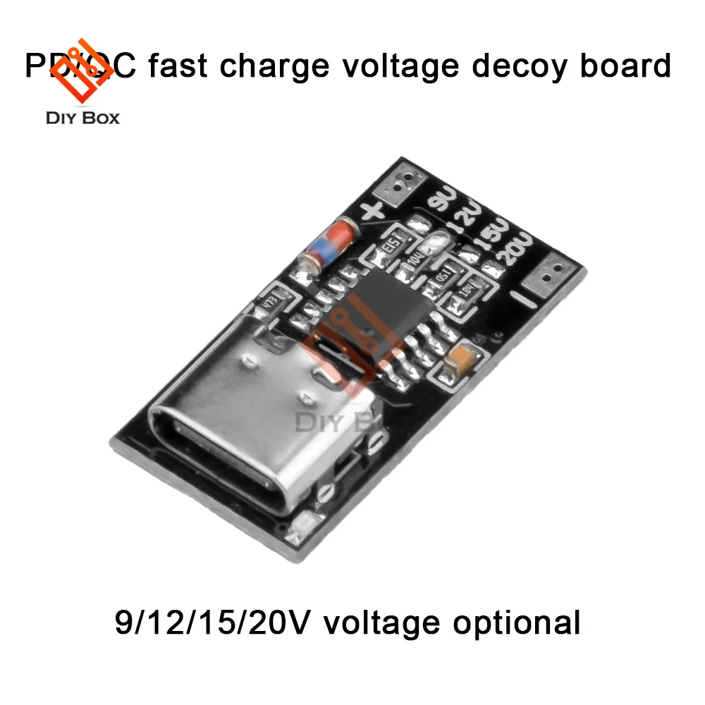 1-3szt 3A 5A Moduł płytki wyzwalającej PD/QC Decoy Board Fast Charge USB Type-C do 12V High Speed Charger Power Delivery Boost Module