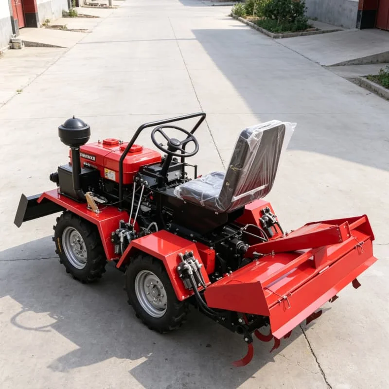 Customized Dual CE/EMC Certified, New Wheeled Tilling Machinery, Four-wheel Rotary Tiller, All-terrain Farming Equipment view 3