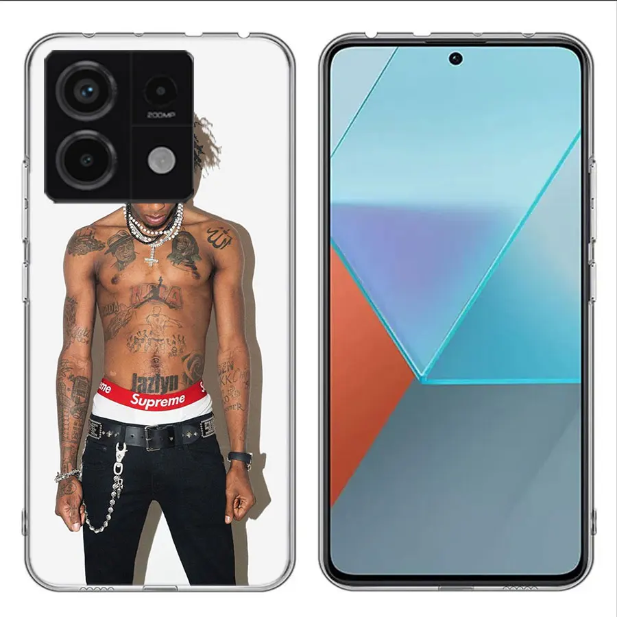 Youngboy Never Broke Again Clear Phone Case For Xiaomi Redmi Note 11 11S 11T 11E 10 10S 9 9S 9T 8 8T Pro 7 K70 K60 K20 TPU Patte