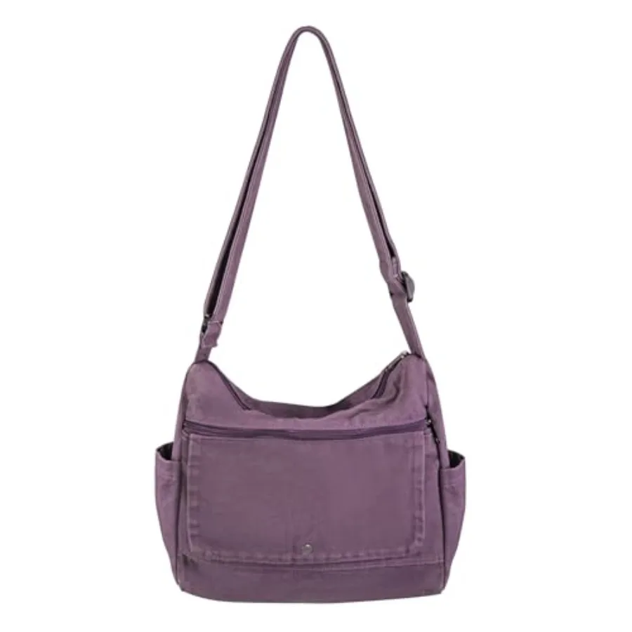 

Canvas Messenger Bag for Women Men Crossbody Tote Bag with Multiple Pockets Vintage Satchel