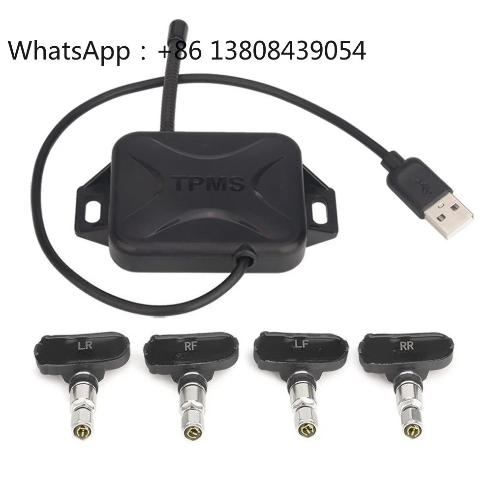 

ES342 USB 4 Internal Sensor TPMS Tire Pressure Monitor for Car Stereo Android 5.1/6.0/7.0/8.0/9.0/10.0 1-Year Warranty