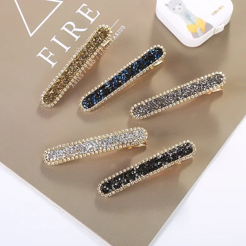 Moda Rhinestone zacisk krokodylkowy nakrycia głowy piękne błyszczące spinki do włosów ze strasem damskie akcesoria do włosów