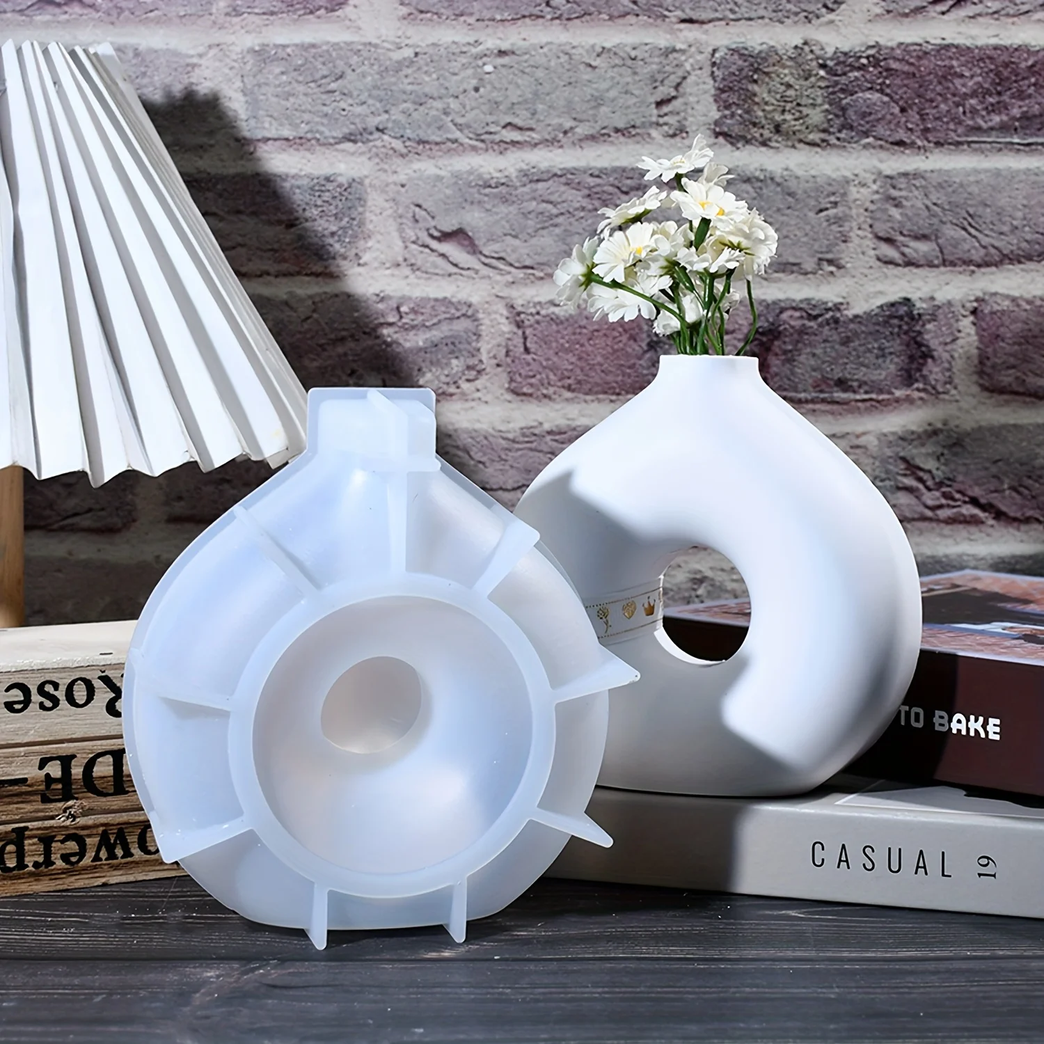 1 DIY Round Vase Silicone Mould Epoxy Resin Mould Handmade Plaster Art Vase Mould Home Decoration Making Supplies view 2