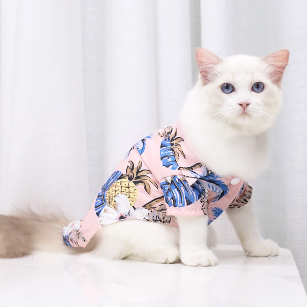 Hawaiian Beach Clothing T-Shirt Summer for Small Large Dog Pet Vest Cat Clothes Dog Shirts Pet Products