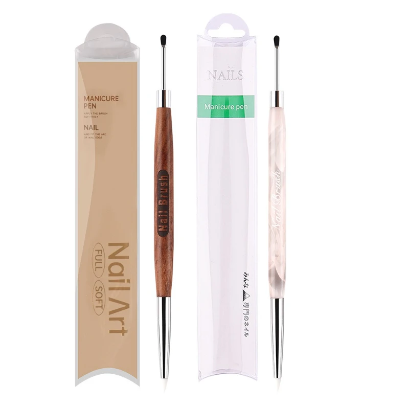 Espátula para escultura de doble extremo, bolígrafo tallado para decoración de uñas, punta de esmalte de Gel UV, pluma de pintura de flores tallada 3D, herramientas de manicura para escultura DIY