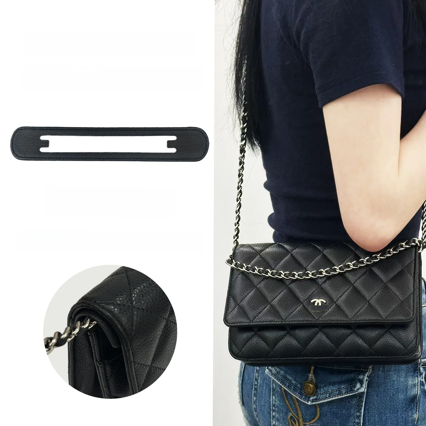 conjunto-de-protecao-para-corrente-de-bolsa-woc-wealth-brining-bag-tres-pecas-almofada-antidesgaste-com-ziper-acess