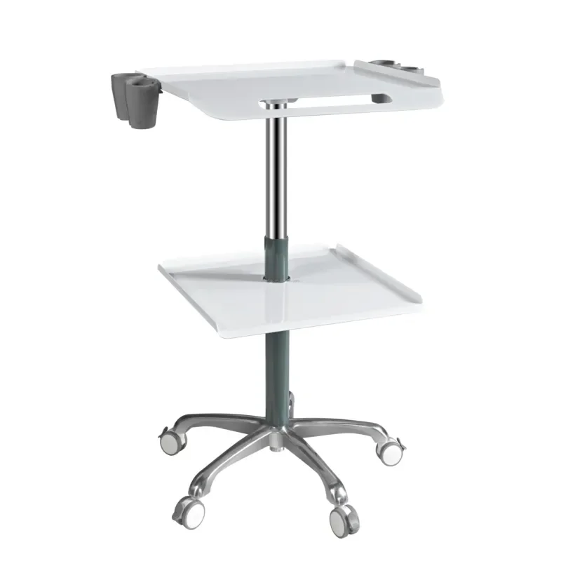 Height adjustable medical mobile car, oral scanning car, with silent brake wheels, orthodontic intraoral scanner car