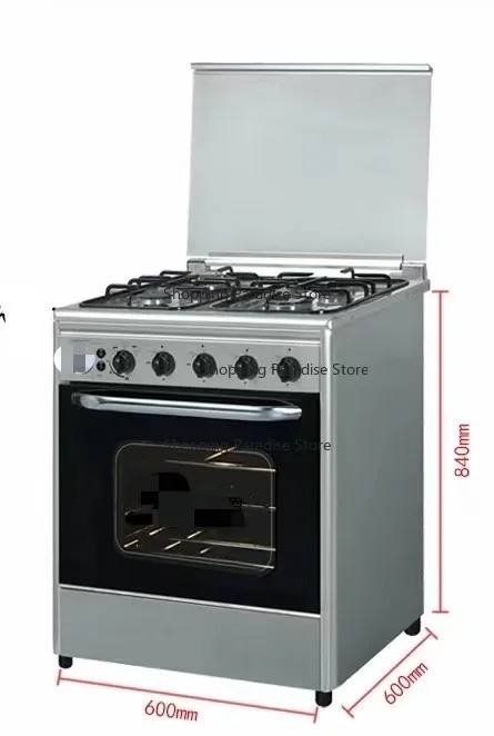 4-Head Electric Burner Oven Stainless Steel Energy Efficient Vertical Integrated Stove with Conjoined Design