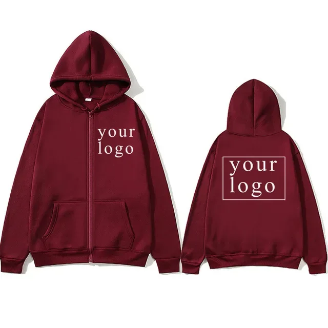 2024, neue Mode, Ihr eigenes Design, Markenlogo/Bild, personalisierbar, überall, für Männer und Frauen, DIY-Strickjacke mit Reißverschluss