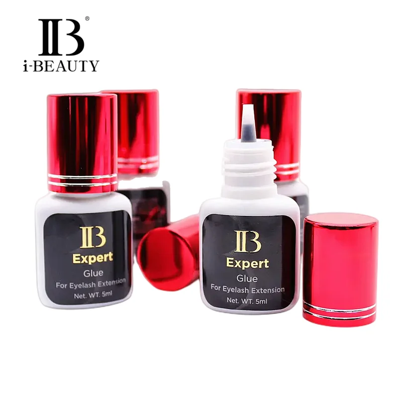 

5ml IB Expert Eyelash Extension Glue With Original Bags No Shaking Strong Black Korea Adhesive Wholesale Makeup Tools