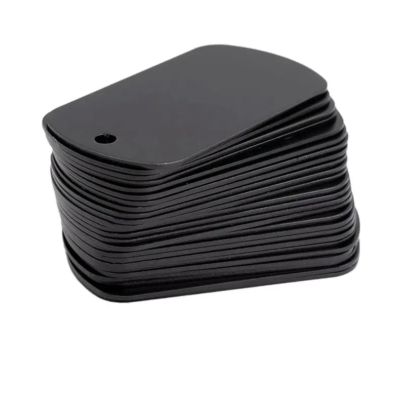 500 Pcs Metal Stamping Blanks Black For Stamping, Engraving Blanks Aluminum Stamping Blanks Keychain Blank Dog Tag Eco-Friendly