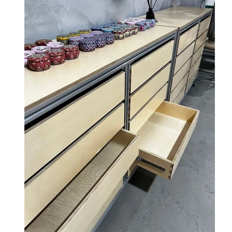 

Multi-Layer Retro Cabinet – Japanese Style Solid Wood Side Cabinet with Ocean Wood Grain